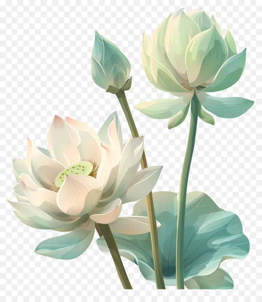 Fleurs De Lotus，Floraison PNG