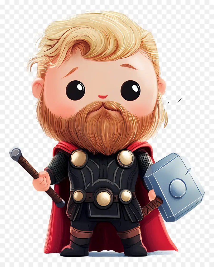 Thor，Guerrier De Dessin Animé PNG