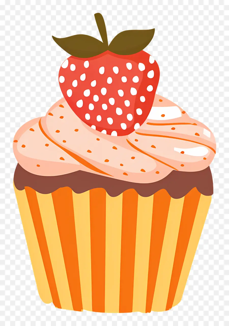 Petit Gâteau Mignon，Cupcake à La Fraise PNG