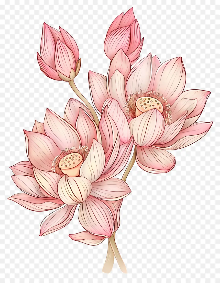 Fleurs De Lotus，Floraison PNG