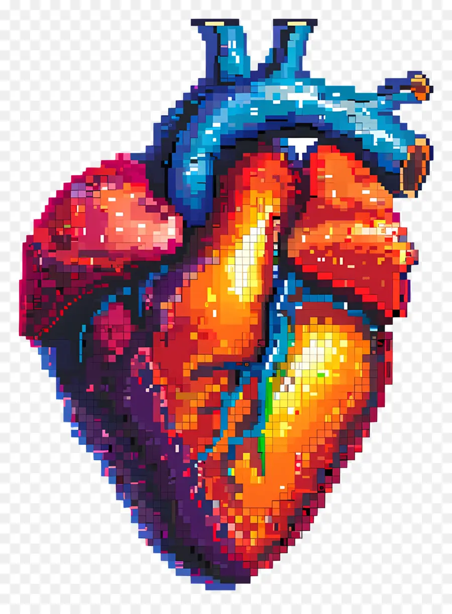 Coeur De Pixels，Coeur Pixélisé PNG