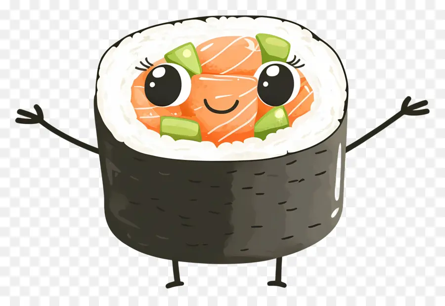 Sushis Mignons，Rouleau De Sushi Mignon PNG