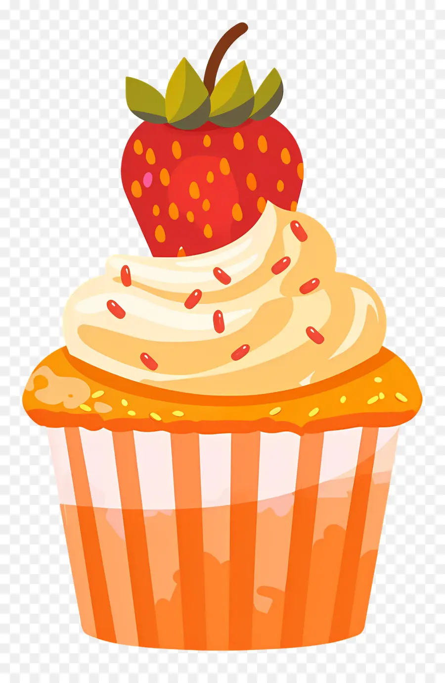 Petit Gâteau Mignon，Cupcake à La Fraise PNG