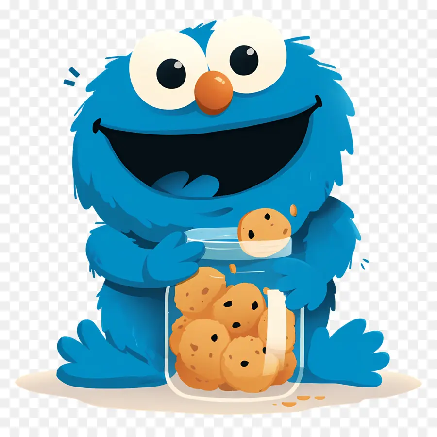 Monstre Aux Biscuits，Monstre Aux Biscuits Bleus PNG