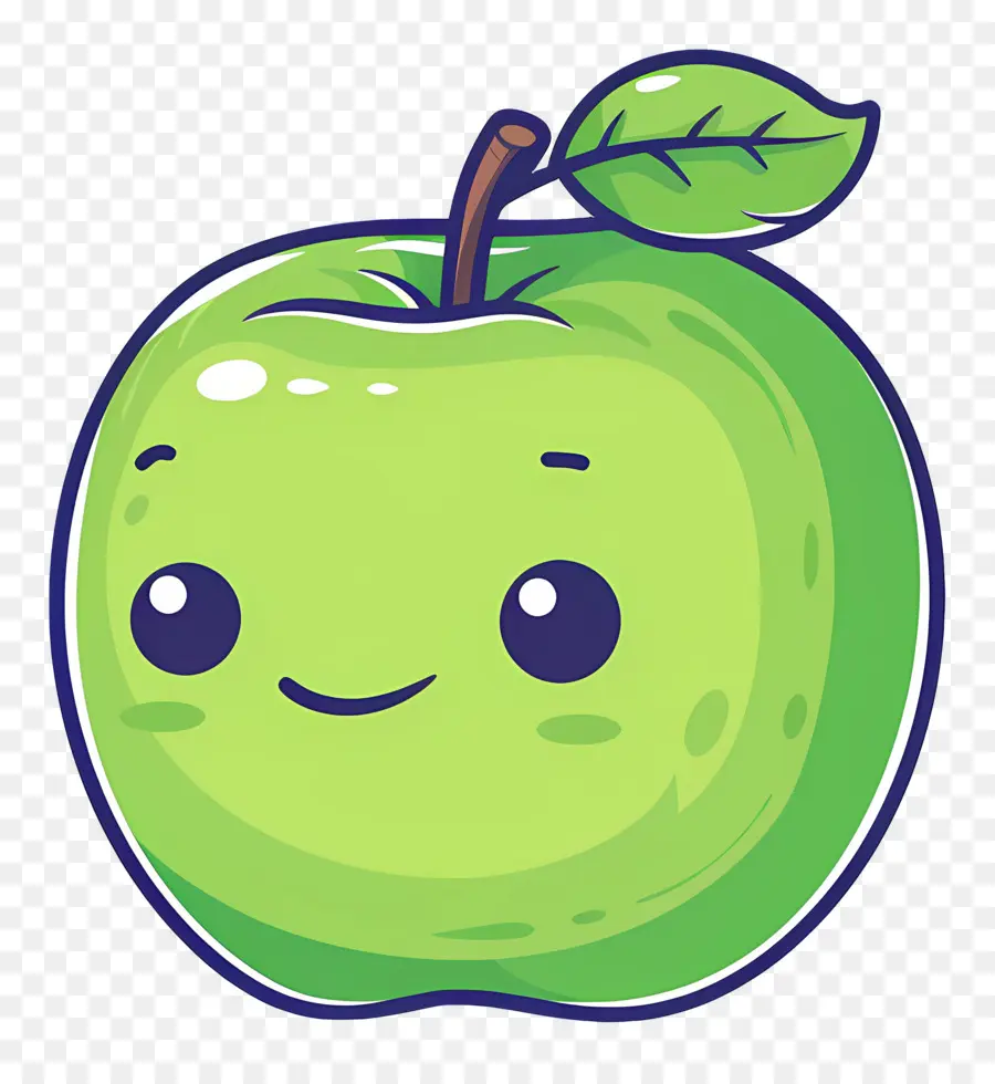 Jolie Pomme，Dessin Animé Pomme Verte PNG