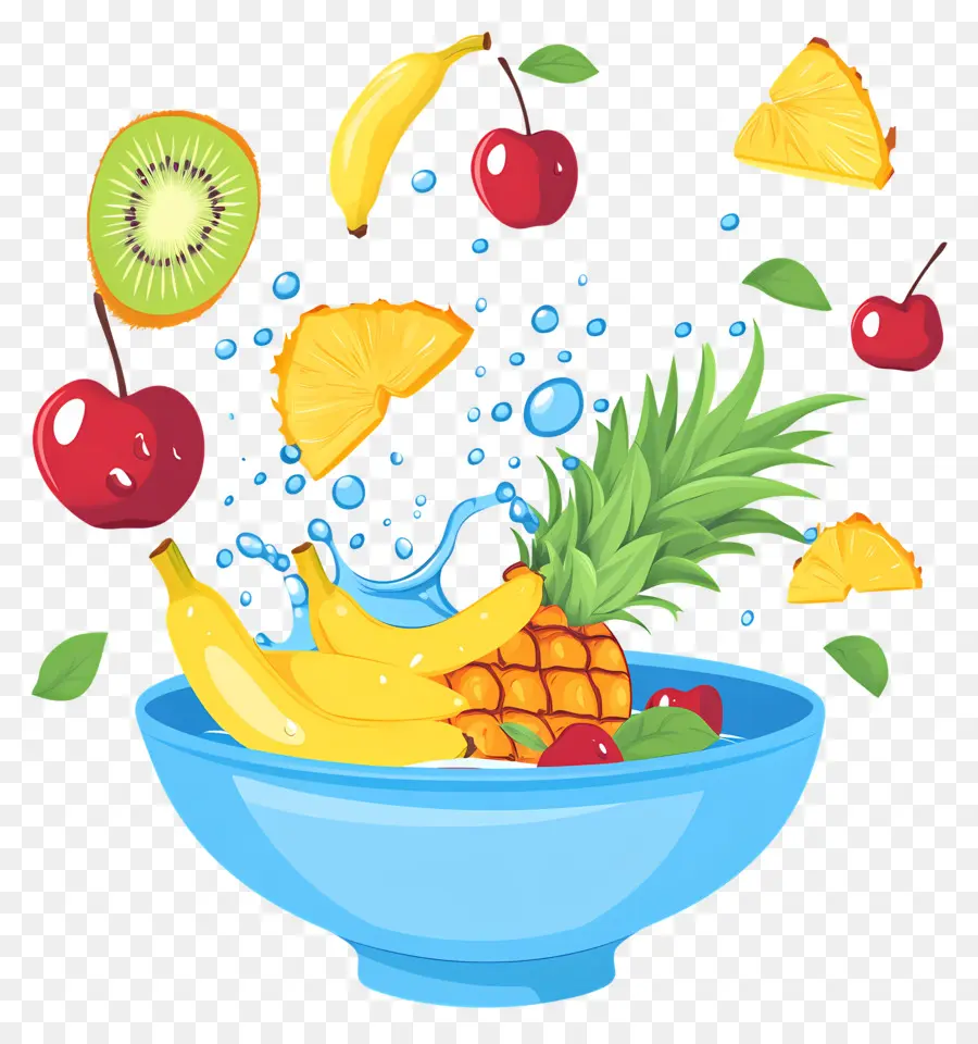 Salade De Fruits，Éclaboussure De Fruits PNG