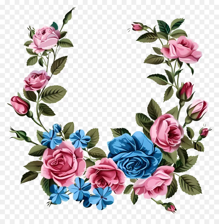 Couronne De Fleurs，Composition Florale PNG