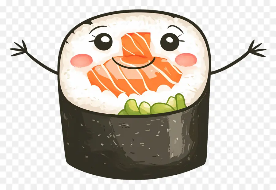 Sushis Mignons，Rouleau De Sushi Mignon PNG