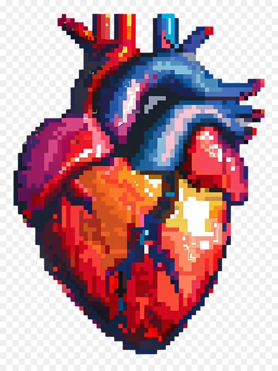 Coeur De Pixels，Coeur Pixélisé PNG