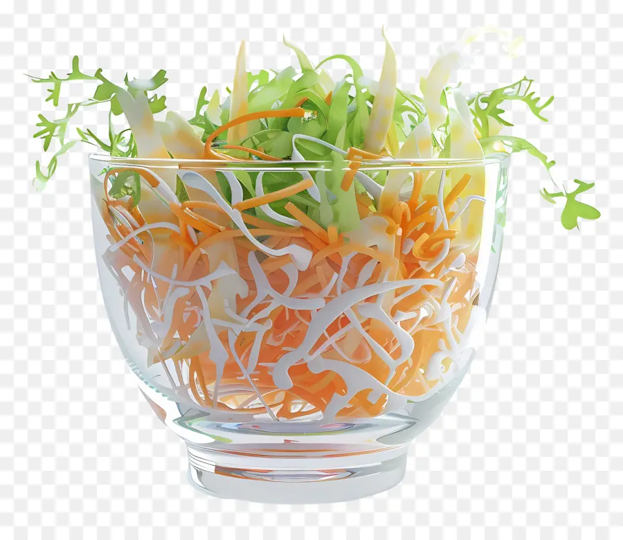 Salade De Chou，Salade Dans Un Bol En Verre PNG