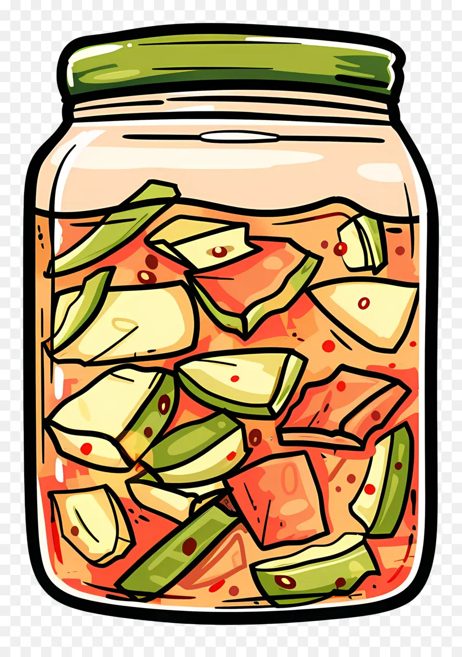 Pot De Kimchi，Légumes Marinés En Pot PNG