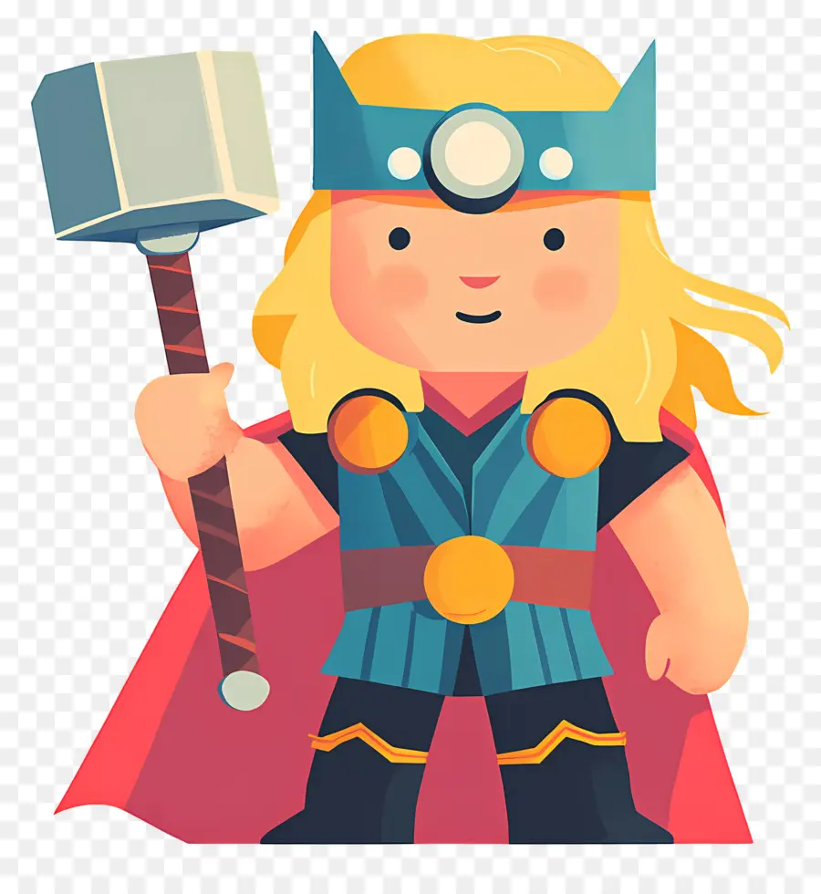 Thor，Guerrier Blond Avec Marteau PNG