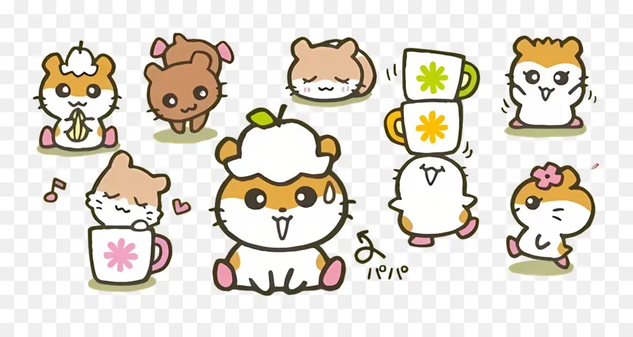 Corocorokuririn，Hamsters Mignons PNG