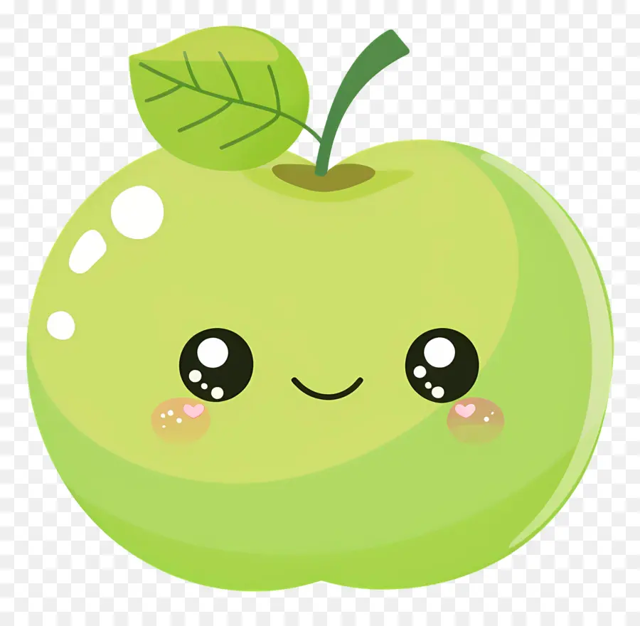 Jolie Pomme，Dessin Animé Pomme Verte PNG