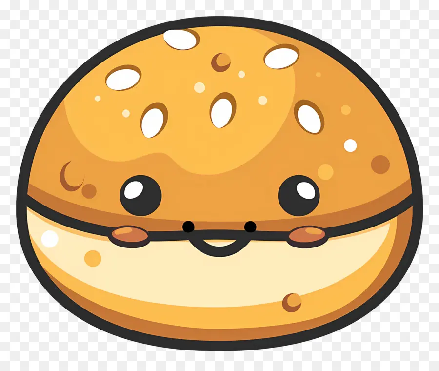 Pain Rond，Hamburger Souriant PNG