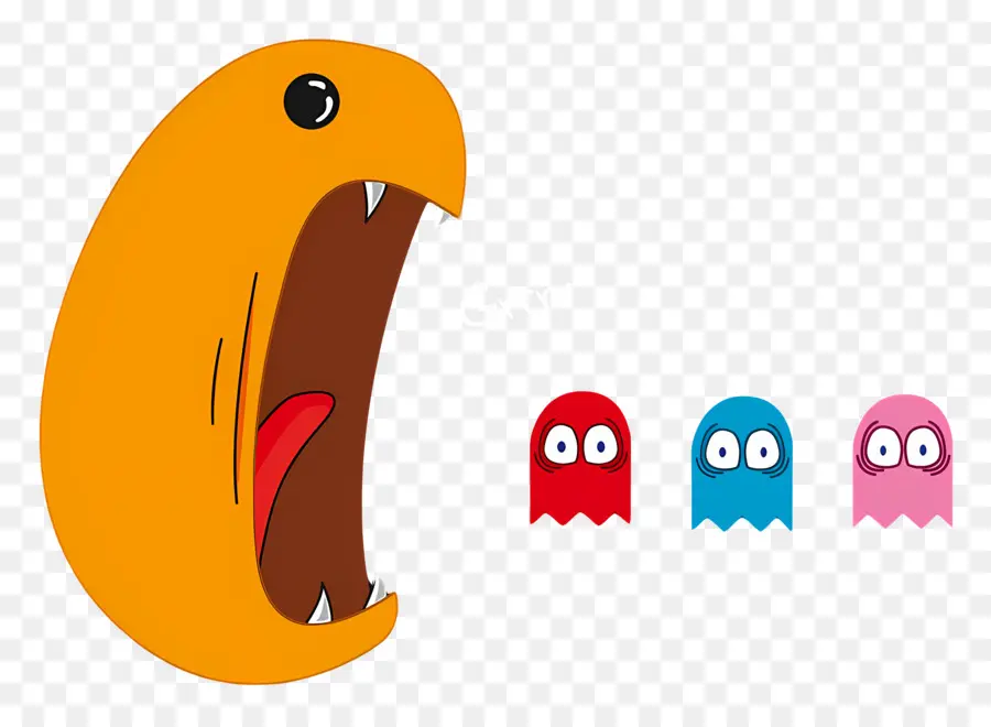 Pac Man，Créature Orange PNG