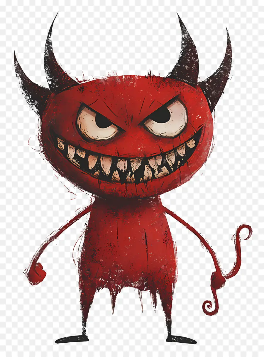 Diable D'halloween，Diable De Dessin Animé Rouge PNG