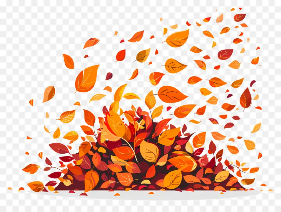 Tas De Feuilles D'automne，Feuilles D'automne PNG