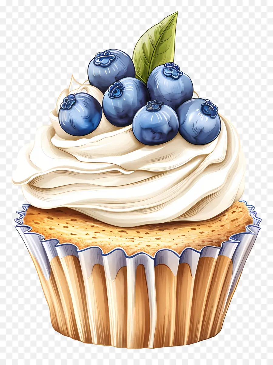 Cupcake Millésime，Cupcake Aux Myrtilles PNG