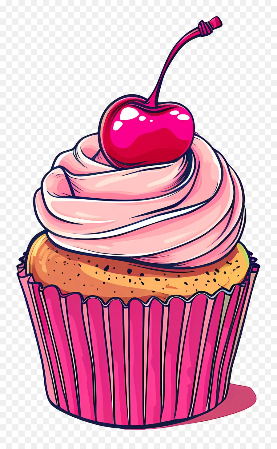 Cupcake Cerise，Cupcake Aux Cerises PNG