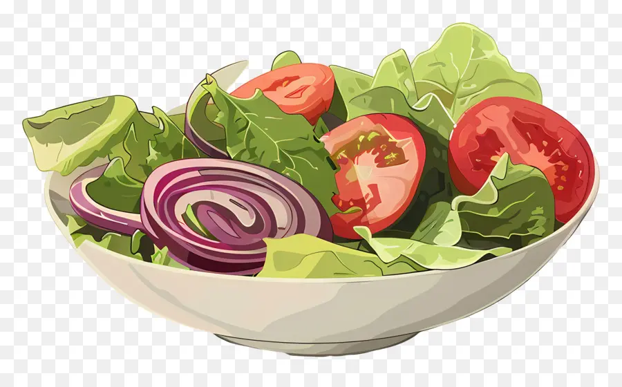 Salade De Dessin Animé，Salade Colorée PNG