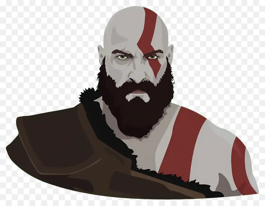 Dieu De La Guerre，Guerrier Barbu PNG