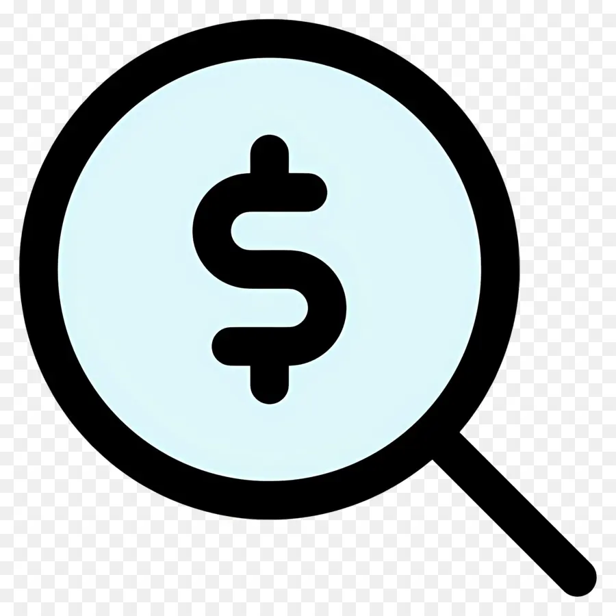 Recherche En Investissement，Loupe En Dollars PNG