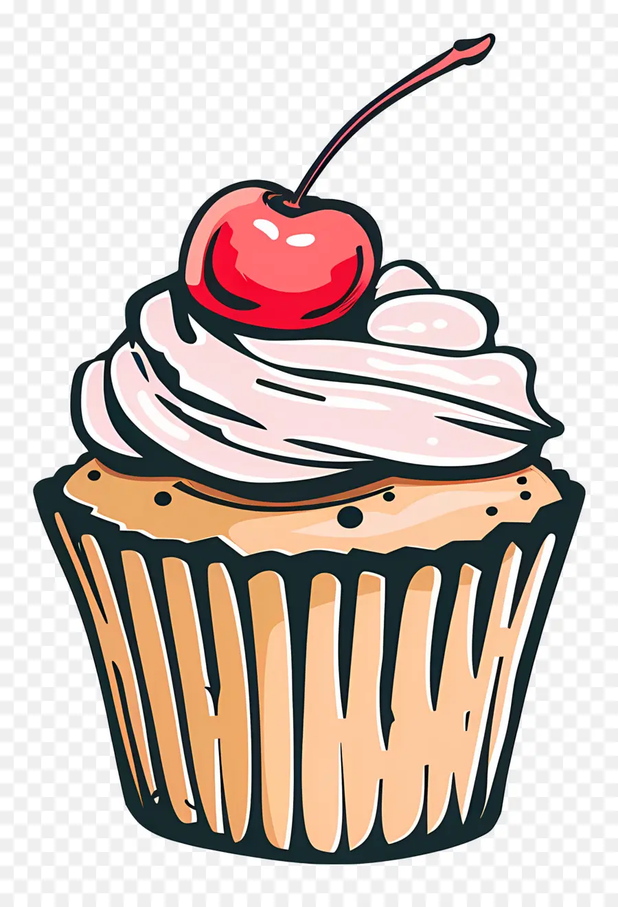 Cupcake Cerise，Cupcake Aux Cerises PNG