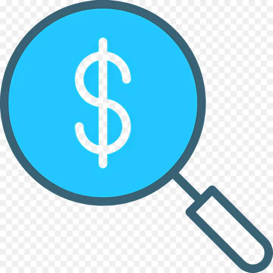 Recherche En Investissement，Loupe Bleue PNG