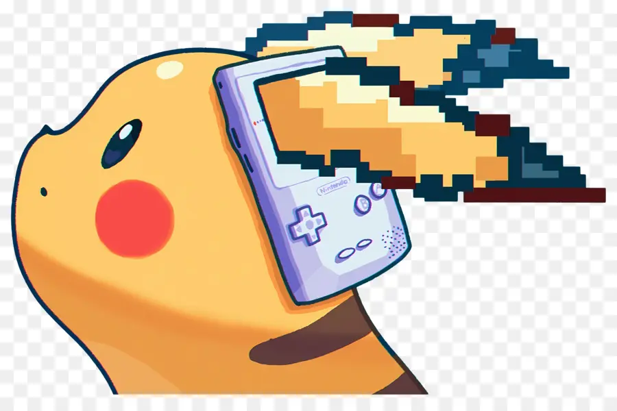 Pikachu，Pikachu Avec Gameboy PNG