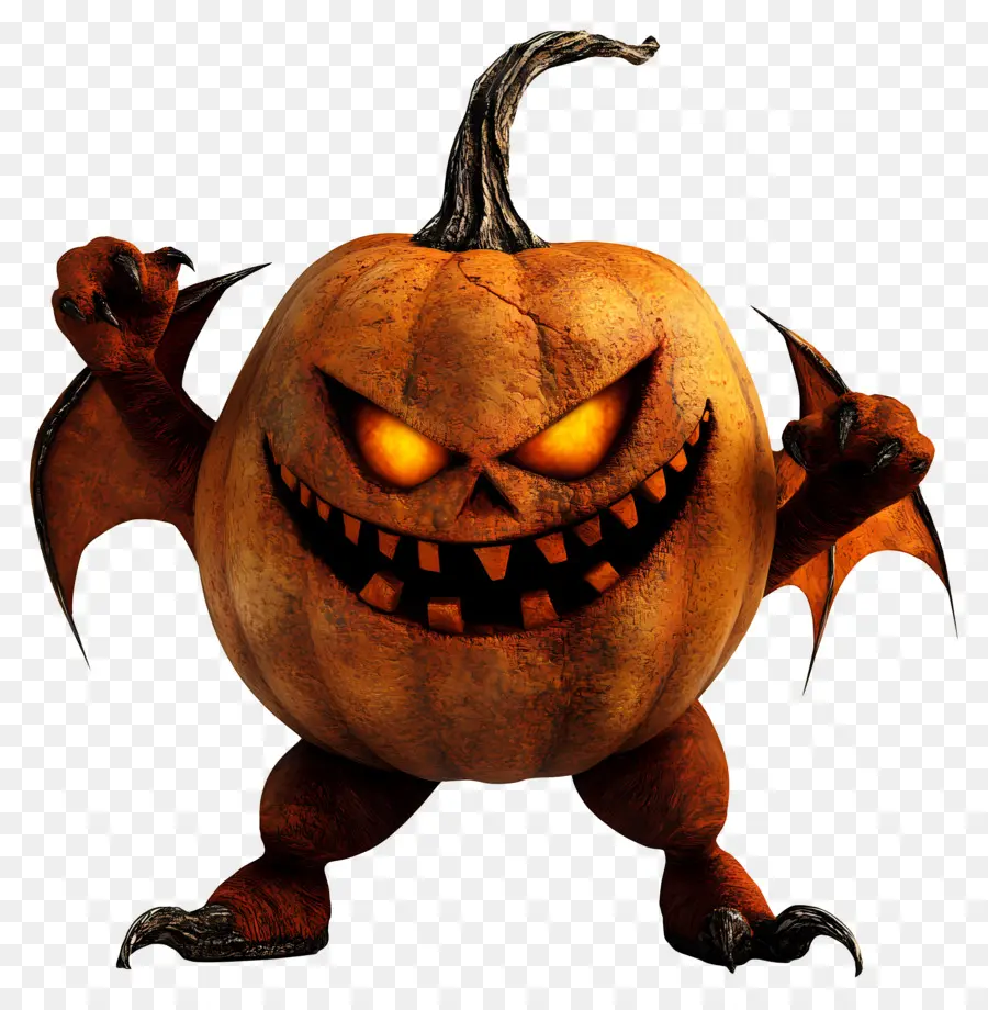 Diable D'halloween，Monstre Citrouille PNG