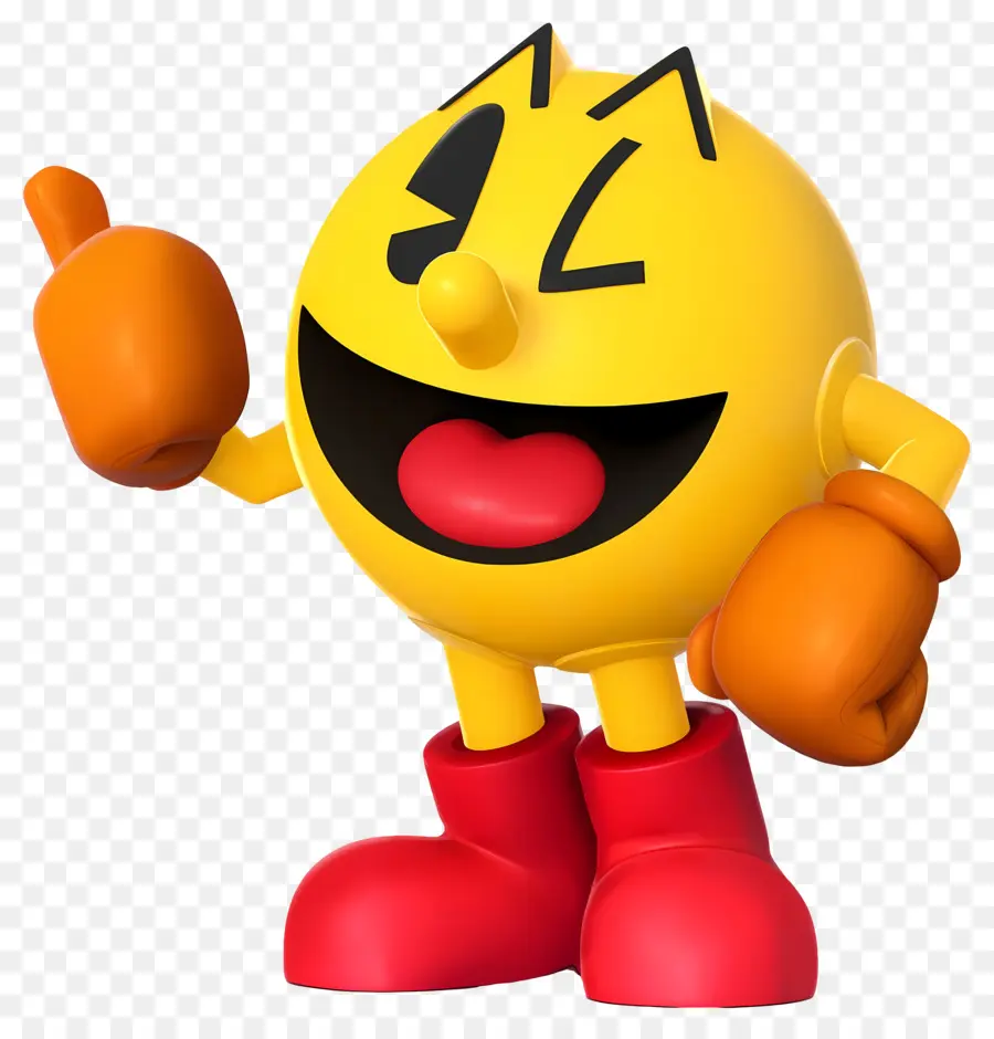 Pac Man，Personnage De Dessin Animé Jaune PNG