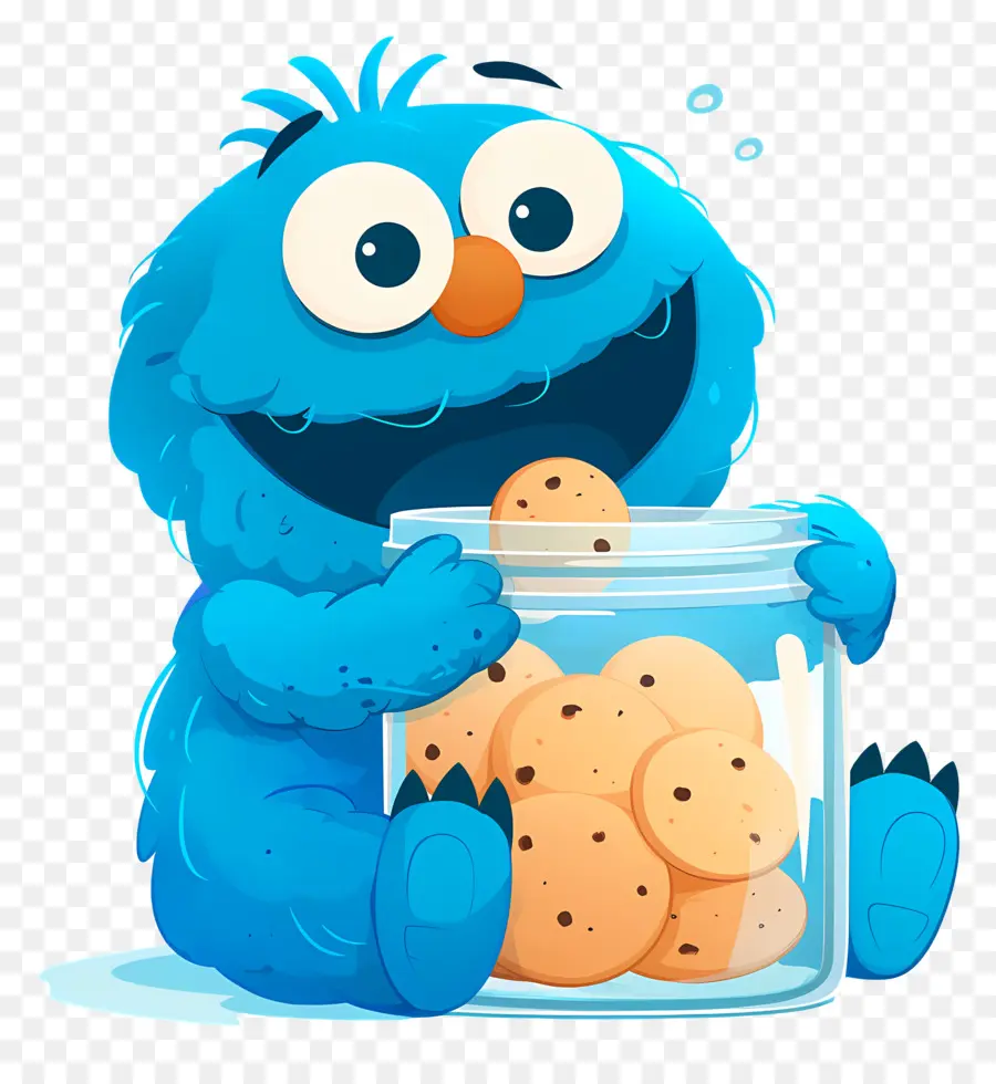 Monstre Aux Biscuits，Monstre Aux Biscuits Bleus PNG