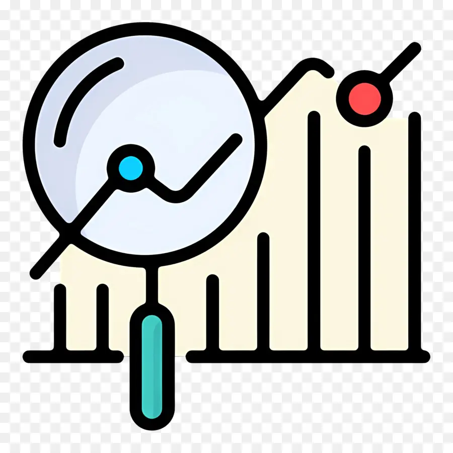 Recherche En Investissement，Loupe Et Graphique PNG