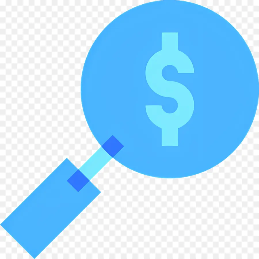 Recherche En Investissement，Loupe Bleue PNG