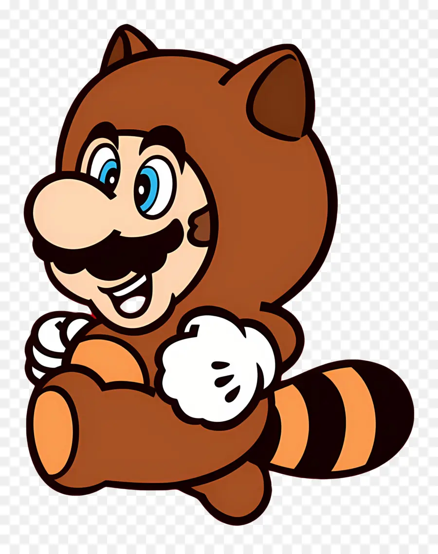 Super Mario，Plombier En Costume De Raton Laveur PNG