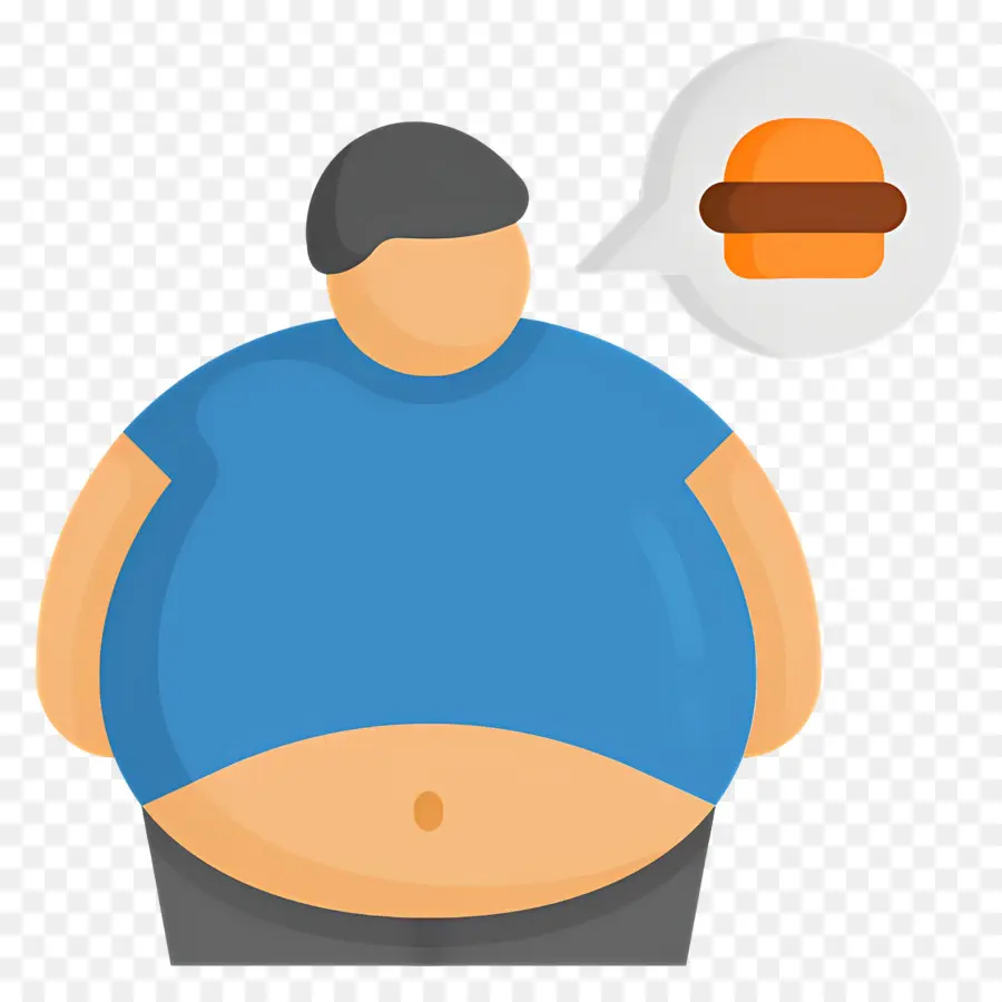 Obésité，Personne Avec Burger PNG