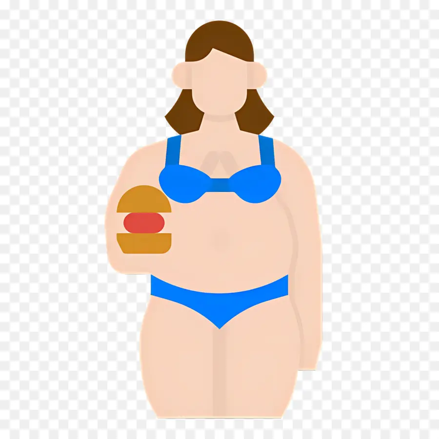 Obésité，Femme En Bikini PNG