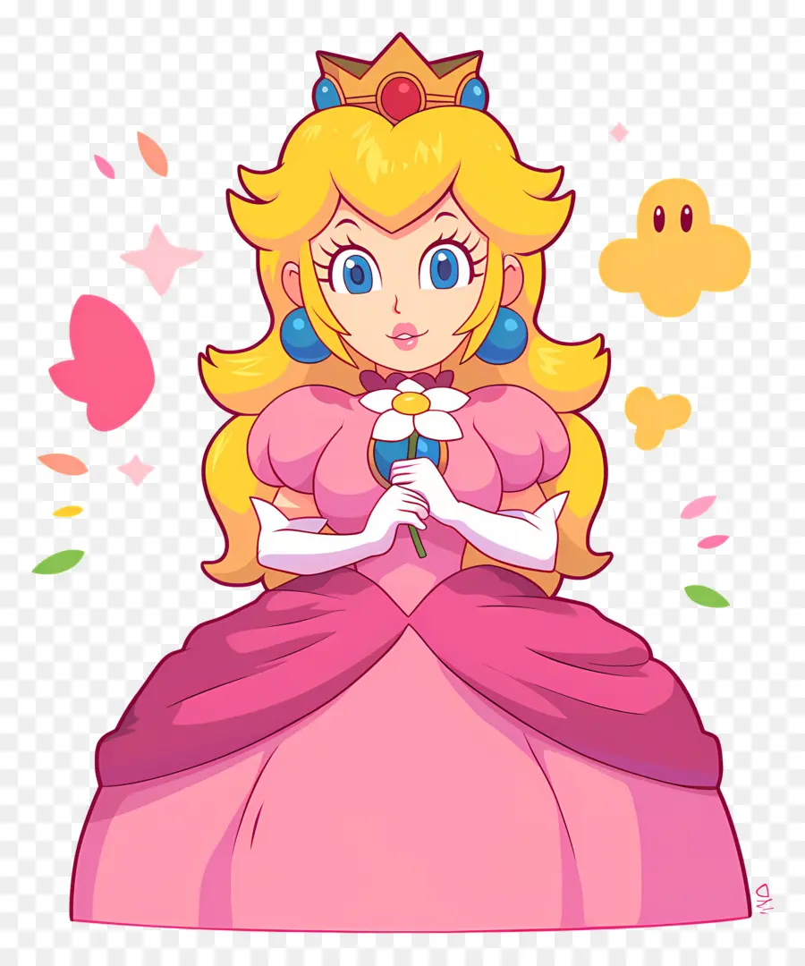 Princesse Pêche，Princesse Rose PNG