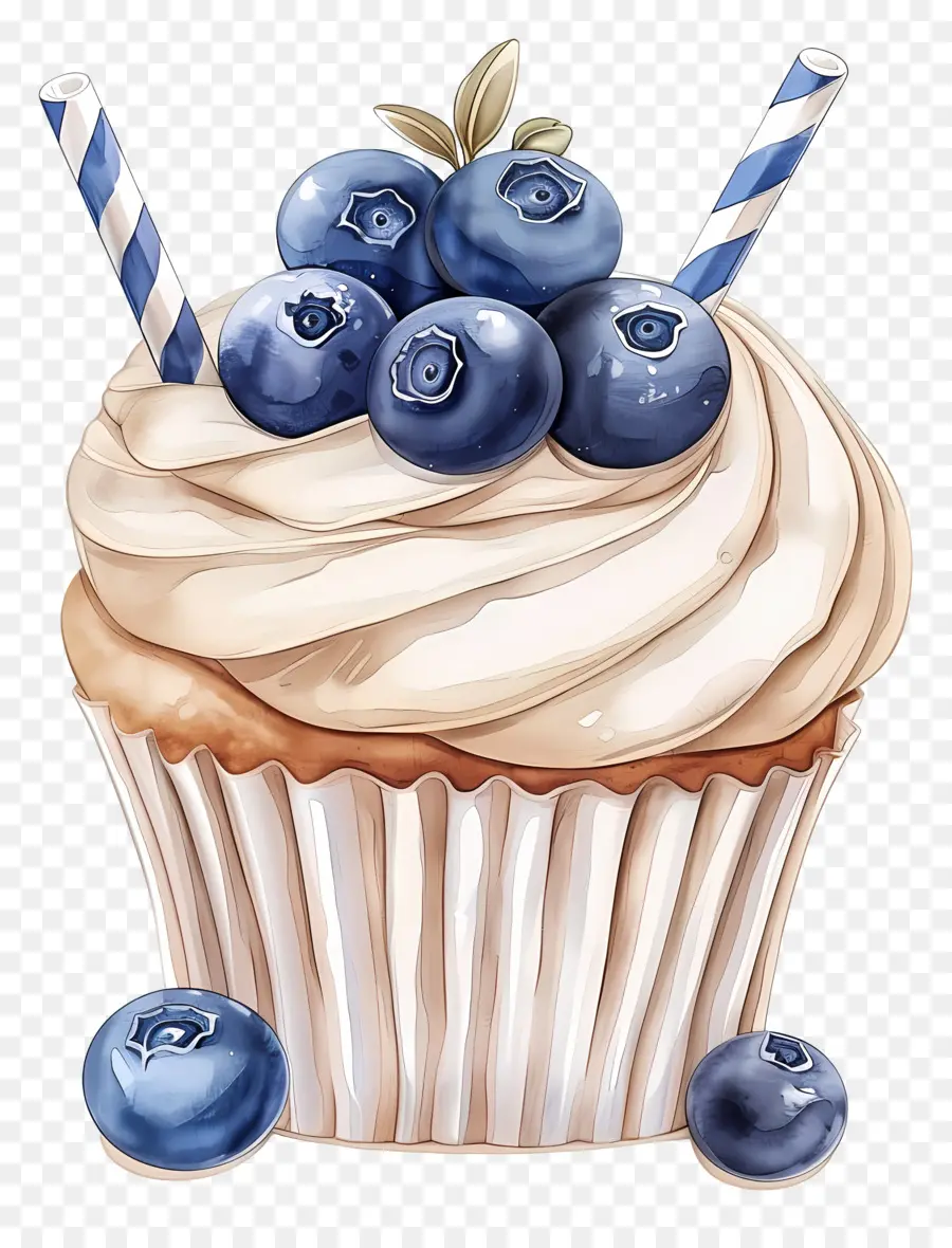 Cupcake Millésime，Cupcake Aux Myrtilles PNG