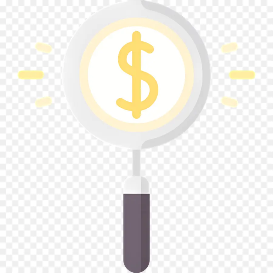 Recherche En Investissement，Loupe Avec Signe Dollar PNG