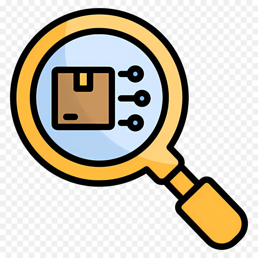 Recherche En Investissement，Loupe Avec Paquet PNG