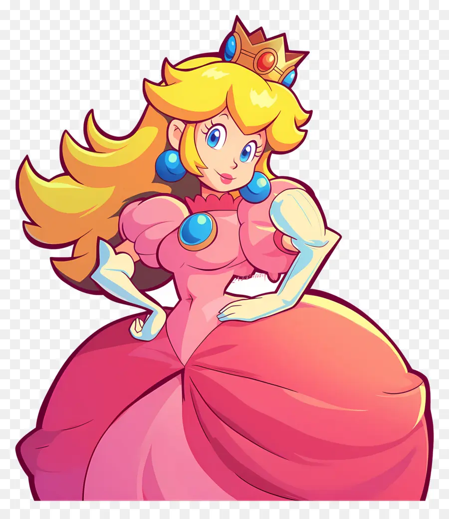 Princesse Pêche，Princesse Rose PNG