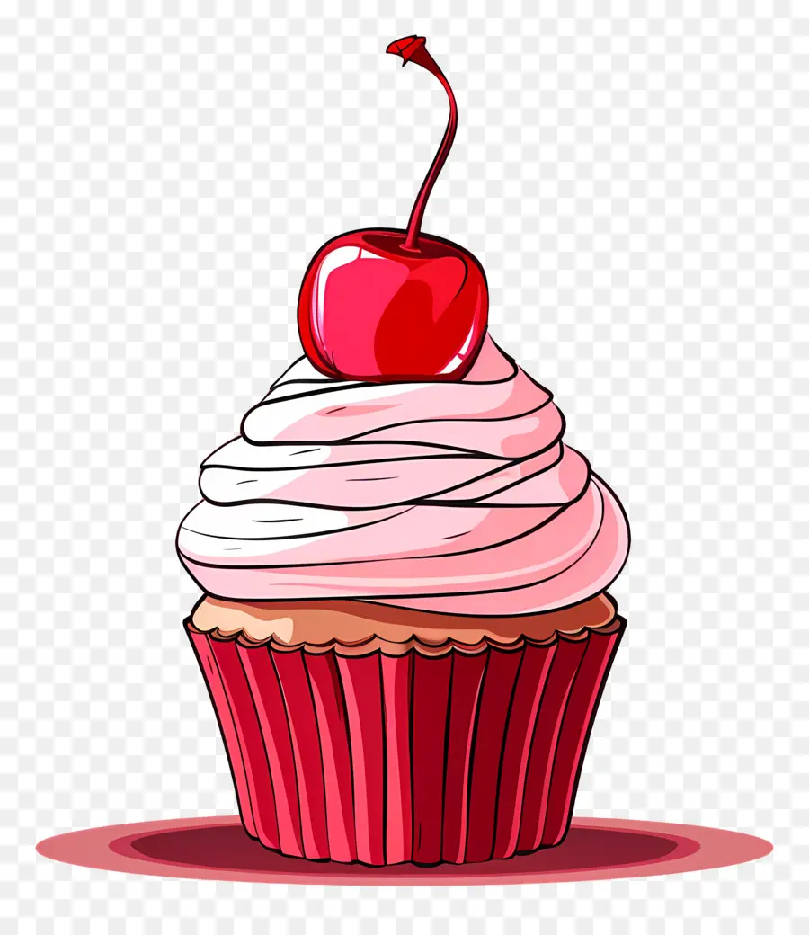 Cupcake Cerise，Cupcake Aux Cerises PNG