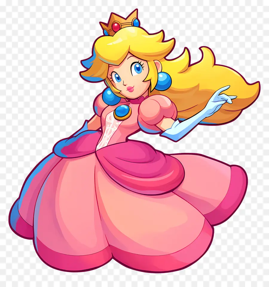 Princesse Pêche，Princesse Avec Parasol PNG