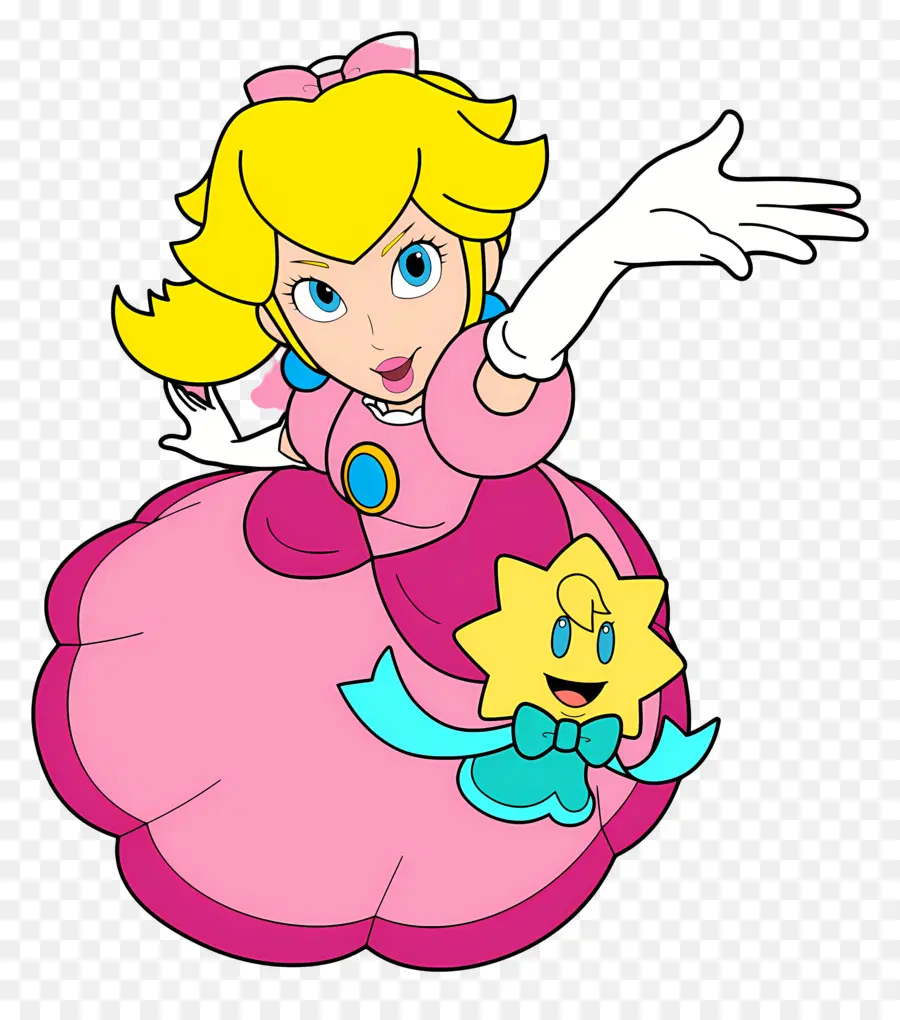 Princesse Pêche，Princesse Rose PNG