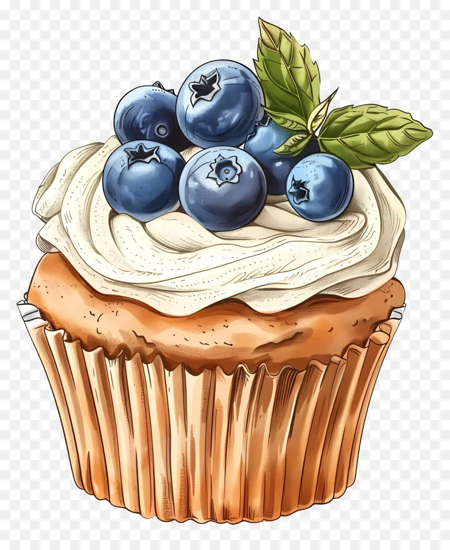 Cupcake Millésime，Cupcake Aux Myrtilles PNG