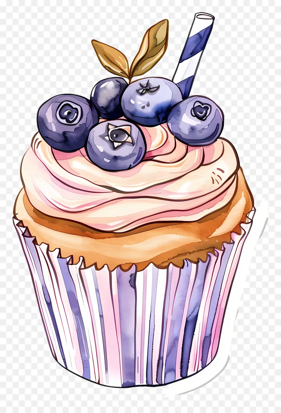 Cupcake Millésime，Petit Gâteau Coloré PNG