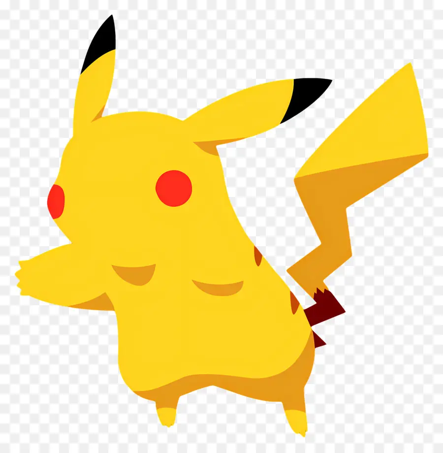 Pikachu，Pikachu Minimaliste PNG