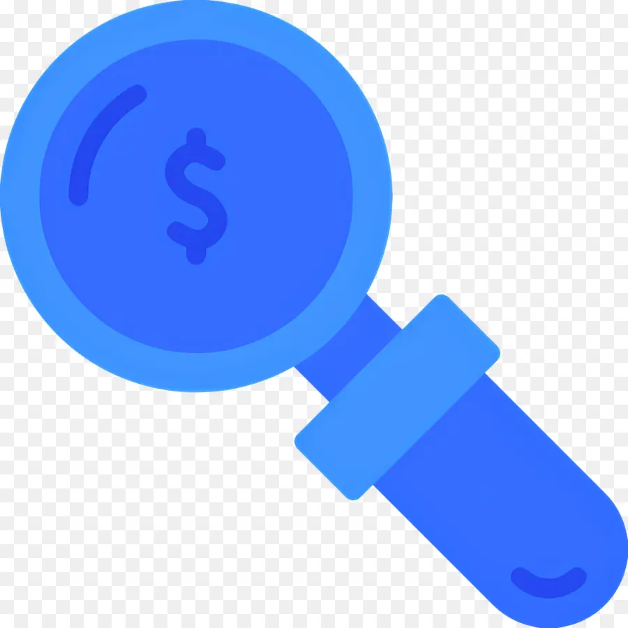 Recherche En Investissement，Loupe Bleue PNG